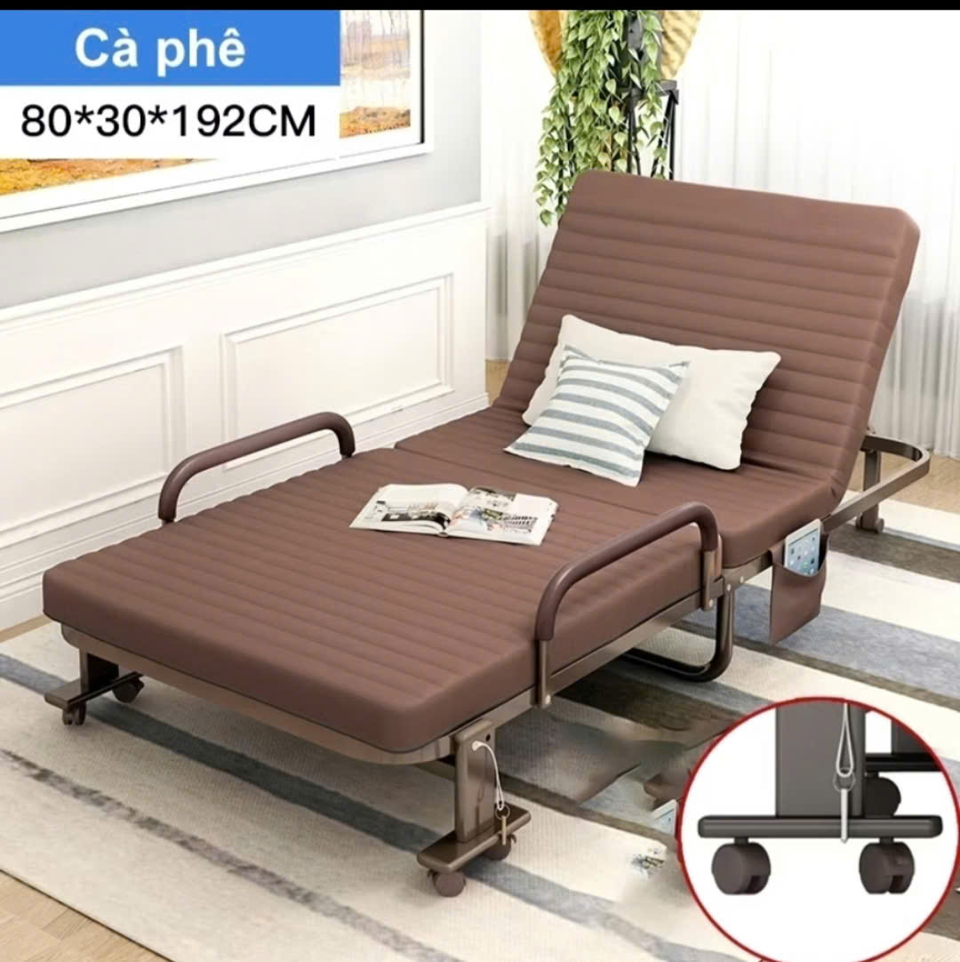  Giường xếp nâng đầu rộng 65cm Tanaki, Giường gấp đôi
